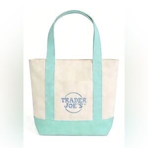 Cream and Mint Tote Bag